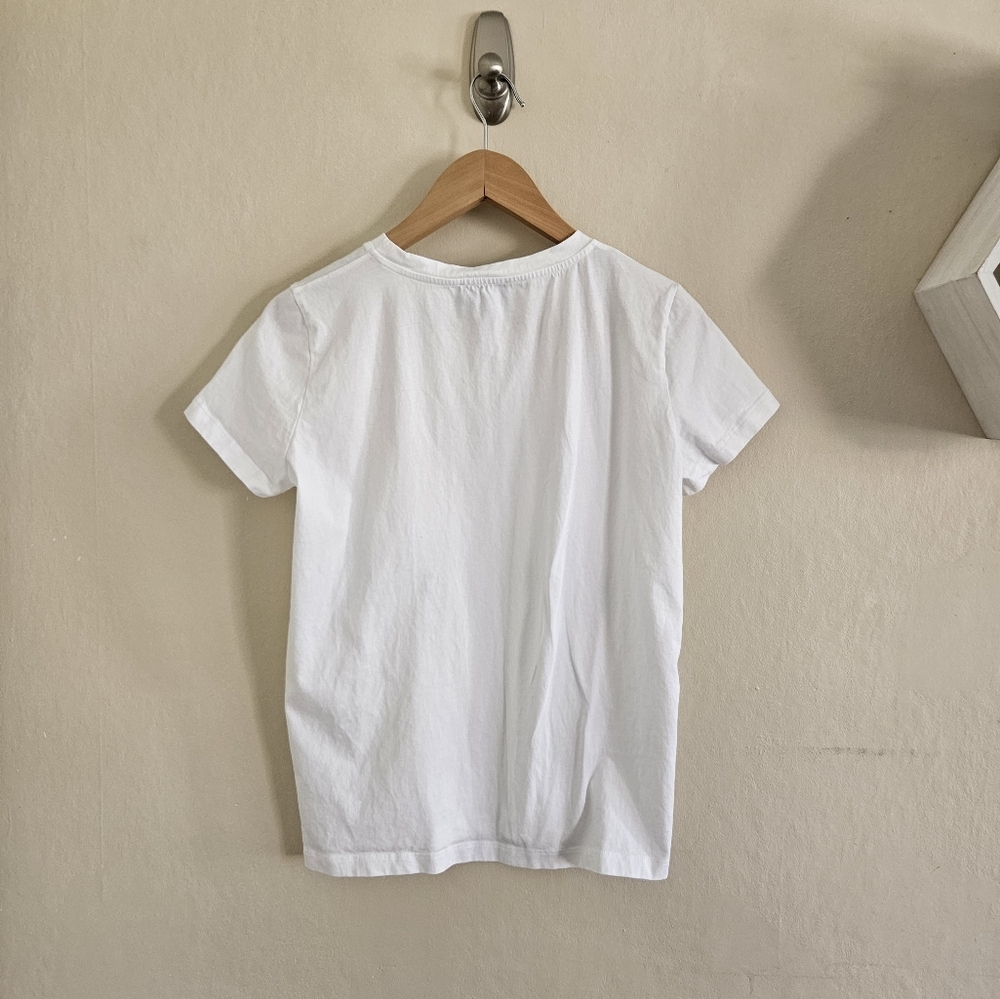A.P.C. Organic Cotton White Logo T-Shirt, sz M* - Picture 7 of 8